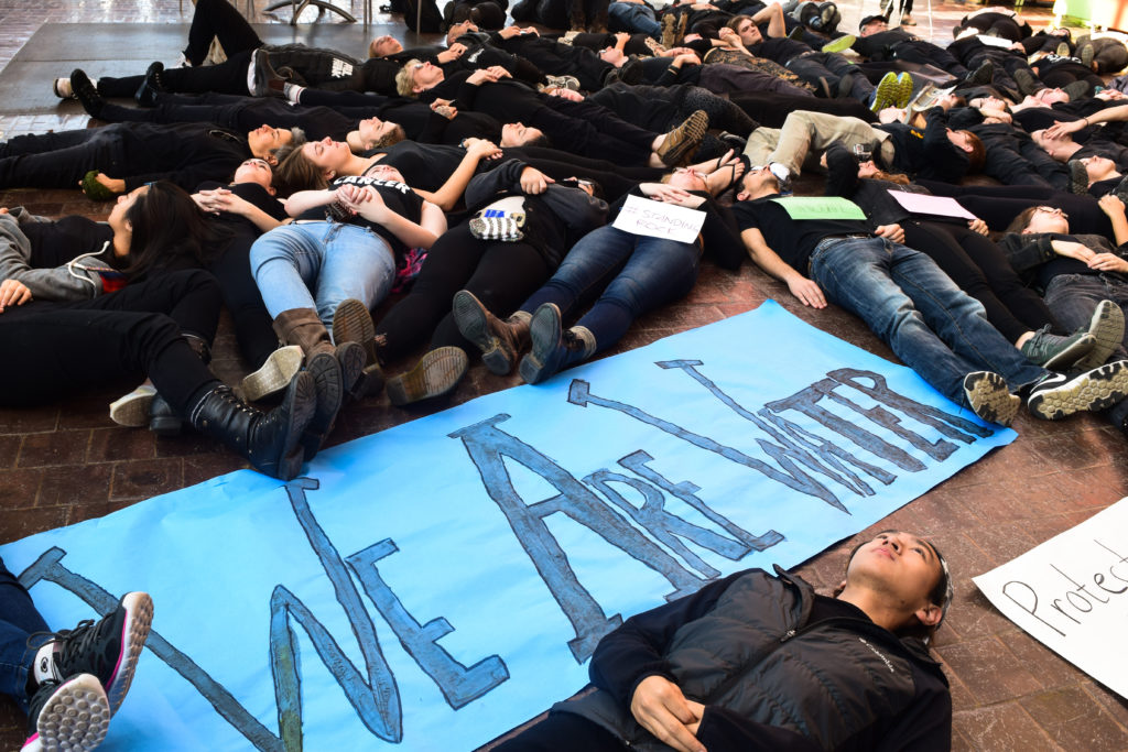 &#8216;Human Oil Spill&#8217; floods Hirst Lounge