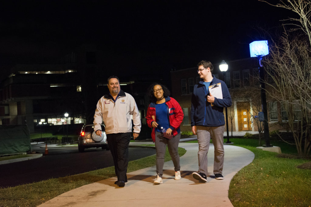 Students look to light campus walkways