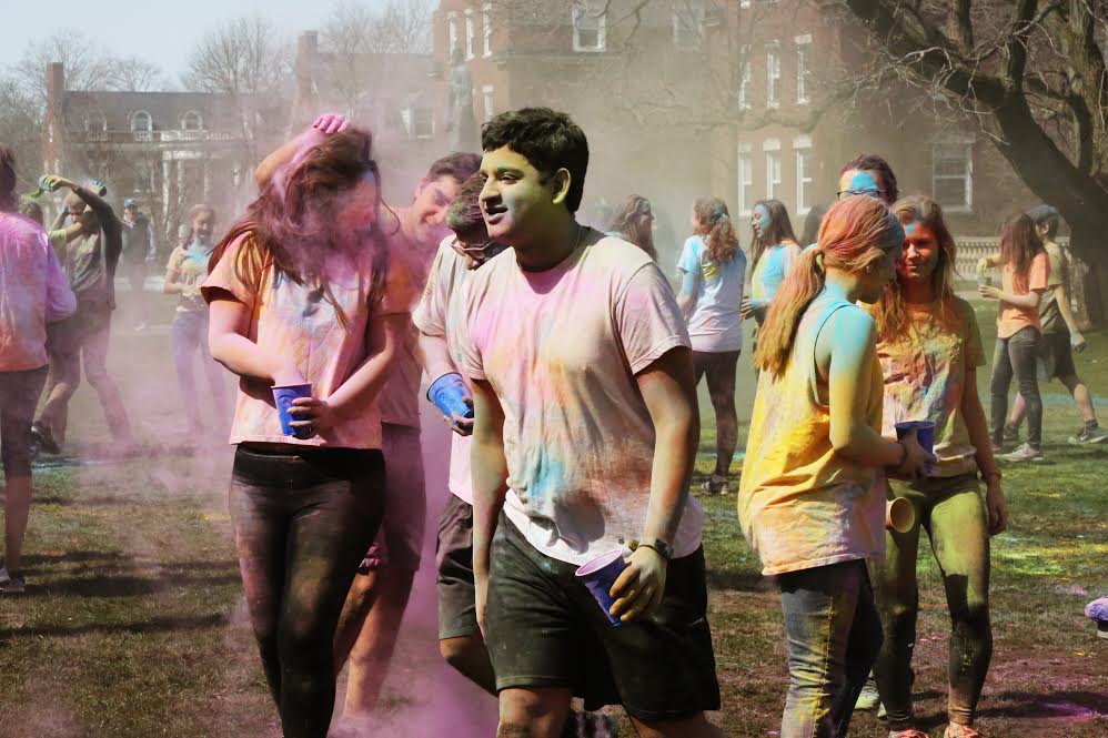 Students welcome spring with Holi celebration
