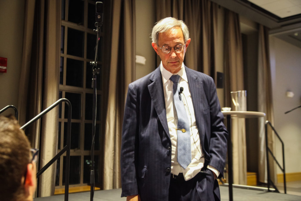 Seligman faces hundreds as campus outrage peaks