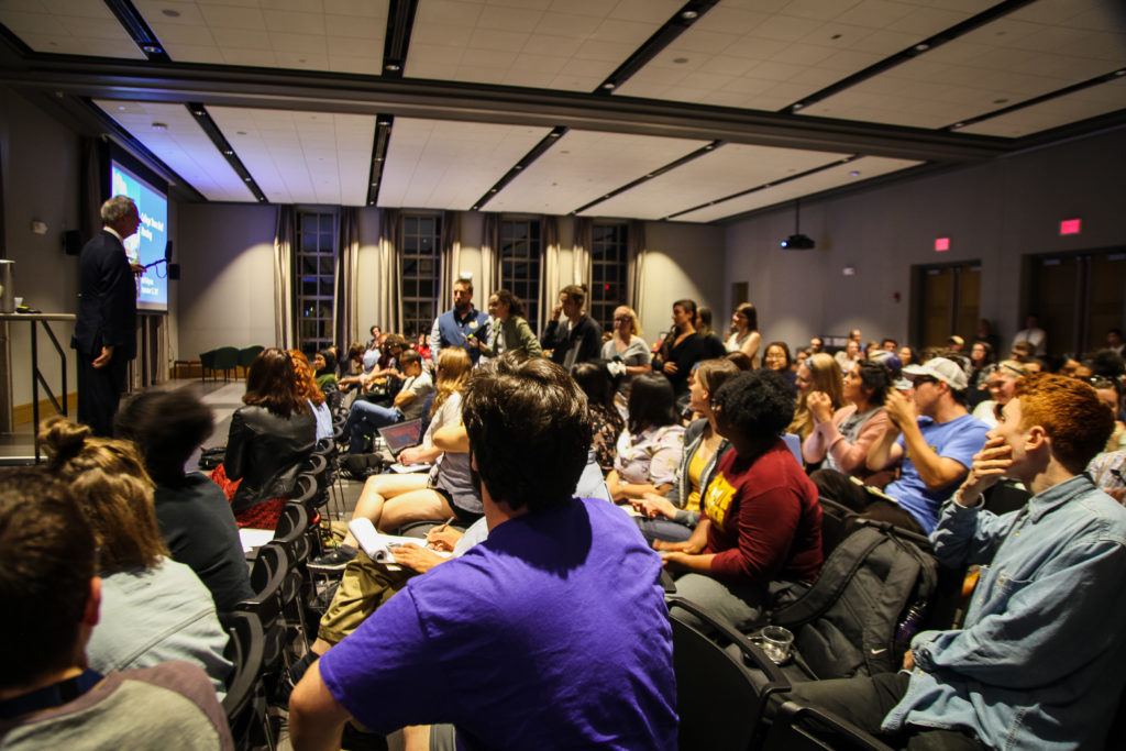 At town hall, some students quietly fear protesters