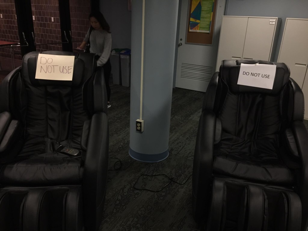 Massage chairs: too big a hit?