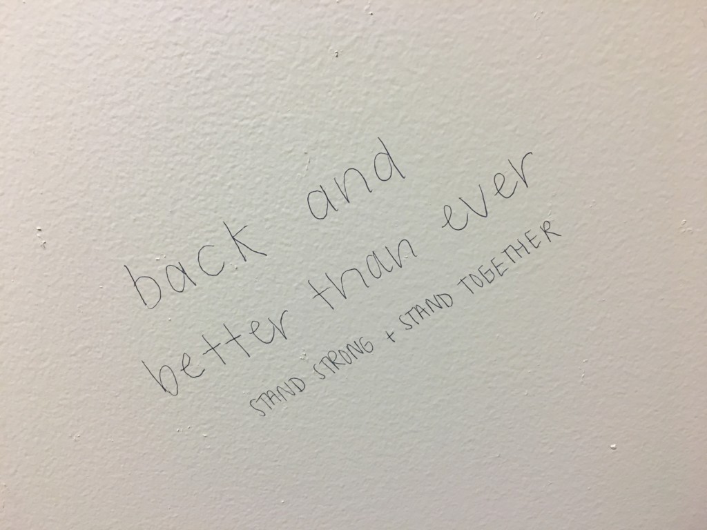 Students ask administration to keep hands off the Morey Two bathroom