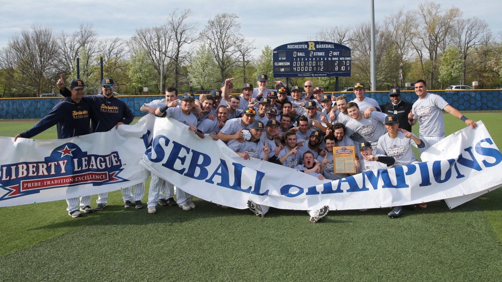 Baseball defends home field, wins Liberty League Championship