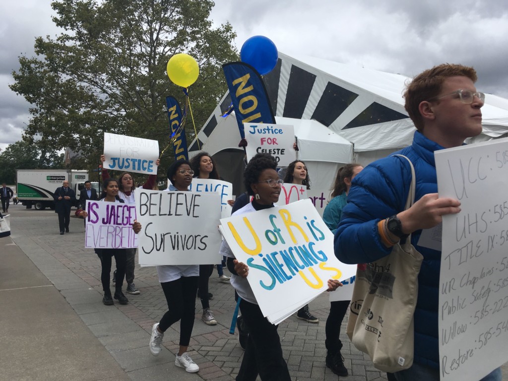 Students call for Jaeger’s firing at Mel Weekend protest