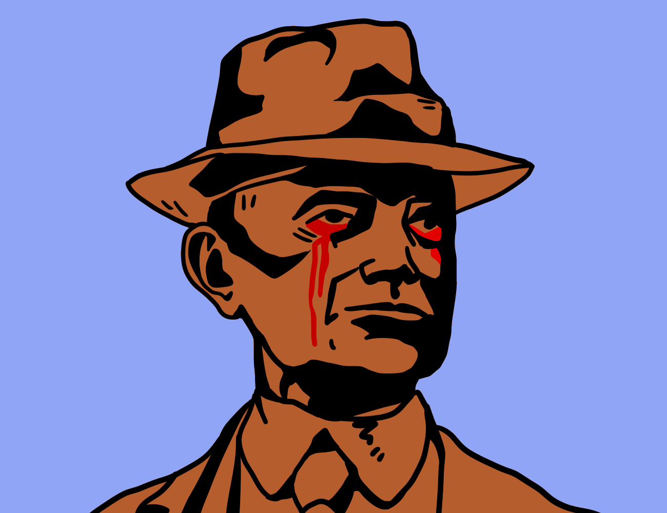 Eastman statue cries tears of blood, screams “Retribution will come when least expected”