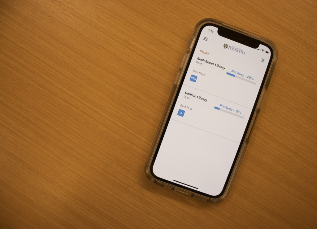 App implemented to help students know occupancy of library spaces