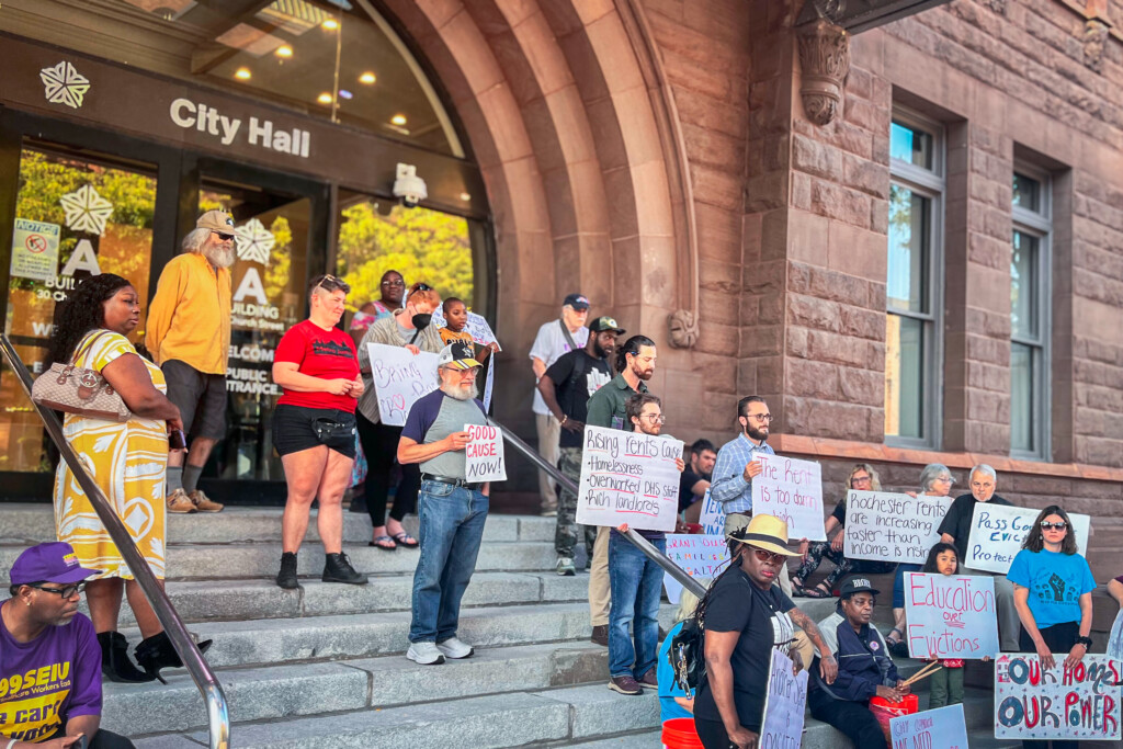 City-Wide Tenant Union holds Good Cause rally at city hall