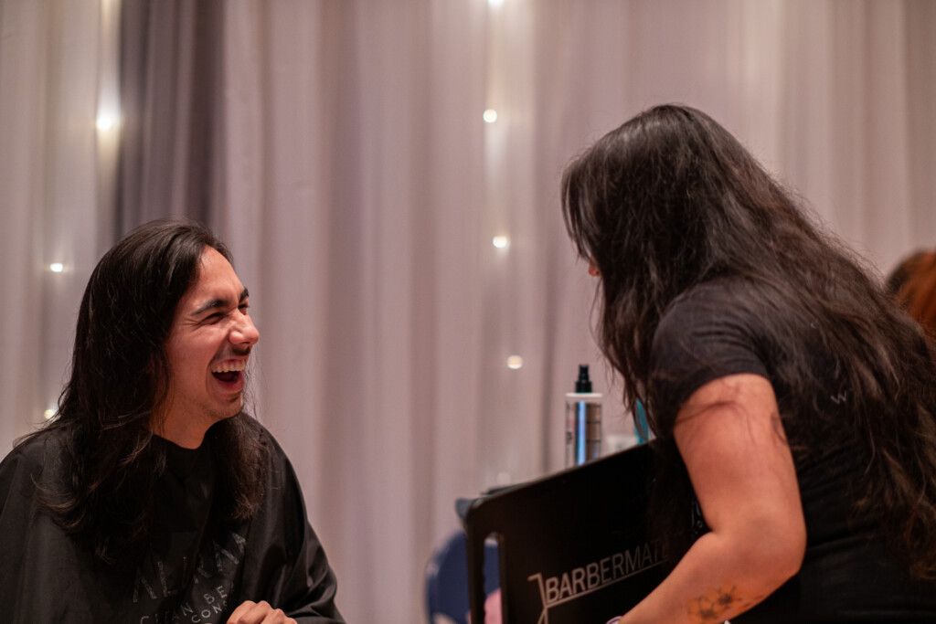 Students look their best after Meliora Weekend hair styling event