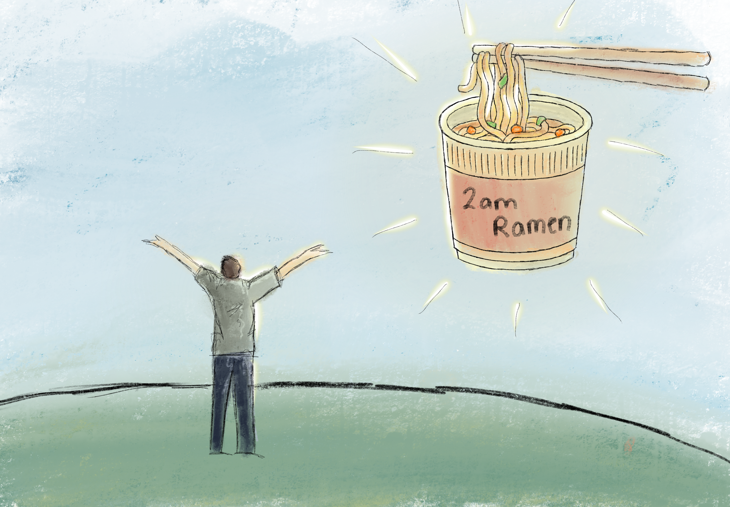 2 a.m. ramen cures everything and solves your problems