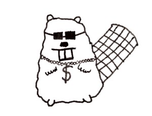 A swagged-out beaver.