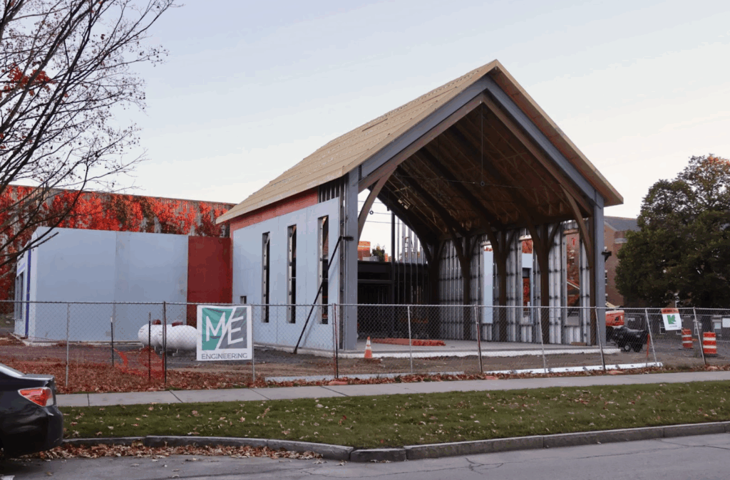 Construction significantly underway on campus Catholic center