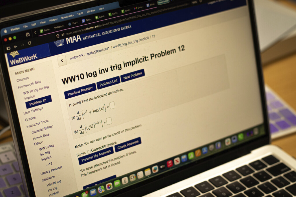 WeBWorK: Where greening-out is good